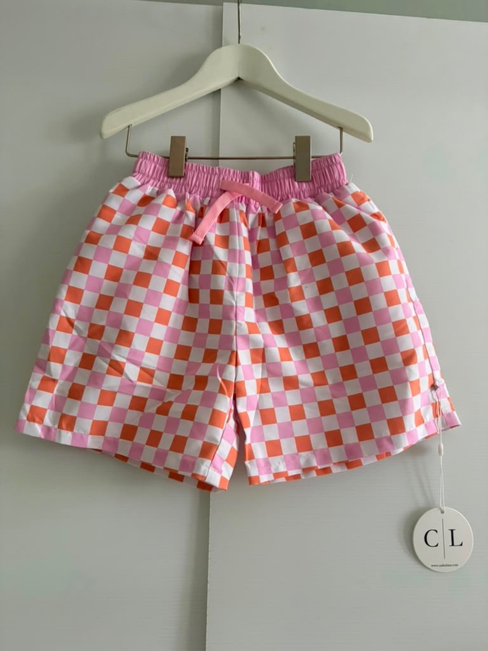 Caden Lane Boys Checkered Swim Trunks NWT | size 7/8